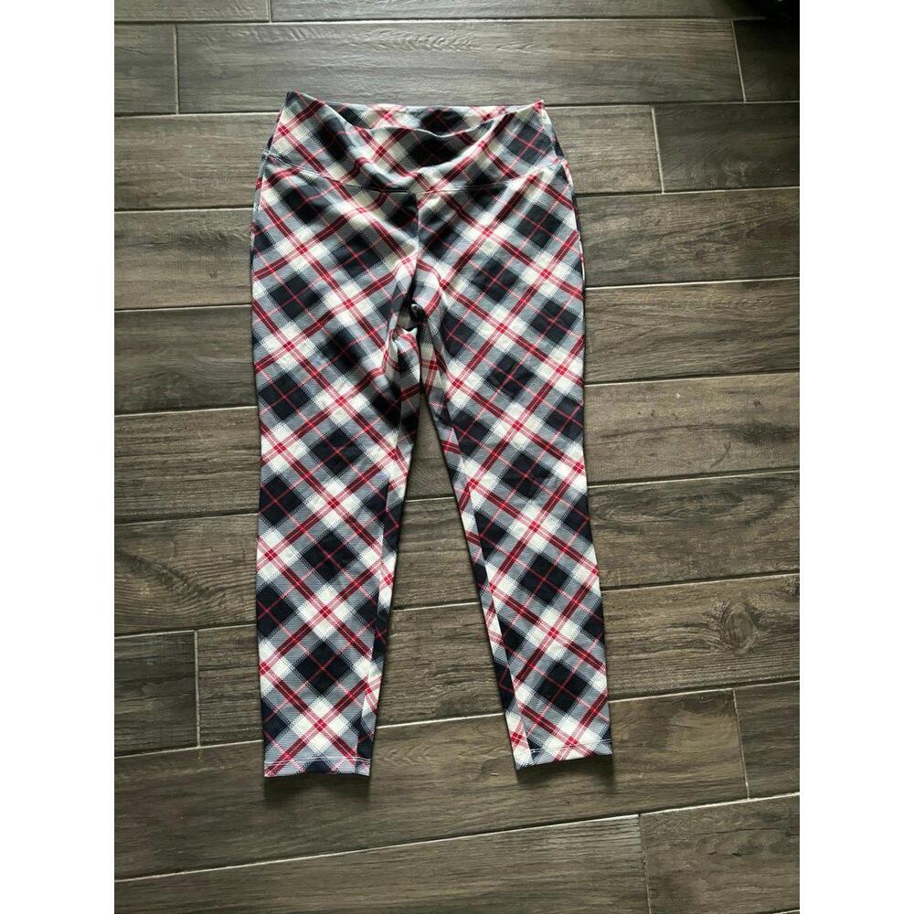 Cato Black and Red Paid Pants